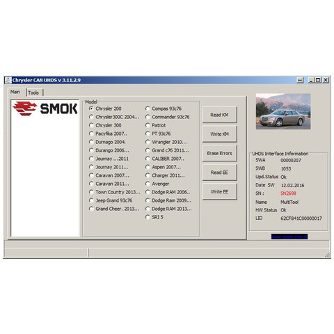 UHDS - CR0001 Chrysler Basic CAN OBD