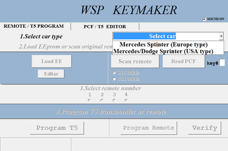 WSP (Sprinter W901-W902-W903-W904-W905) software update for MB Remote Keymaker